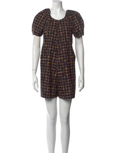 Pre-owned A Detacher Polka Dot Print Mini Dress In Neutrals