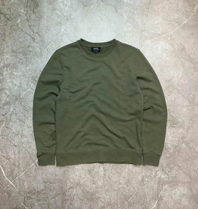 Pre-owned A P C Sweatshirt Size S In Green