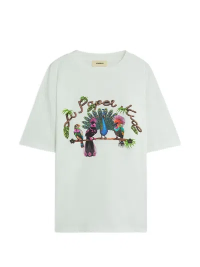 A Paper Kid Graphic Print T-shirt In Green