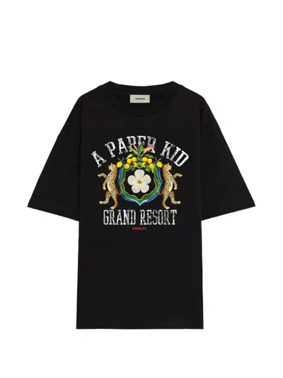 A Paper Kid Jersey T-shirt In Black