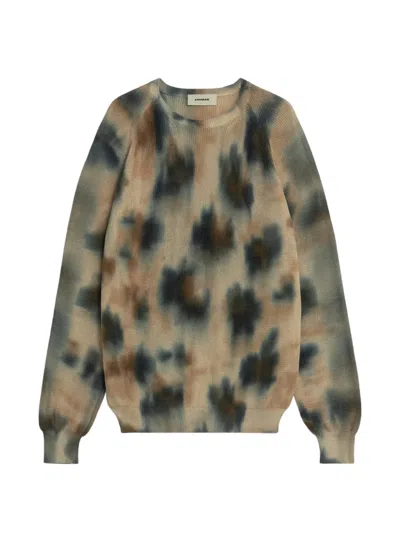A Paper Kid Tie-dye Sweater In Brown