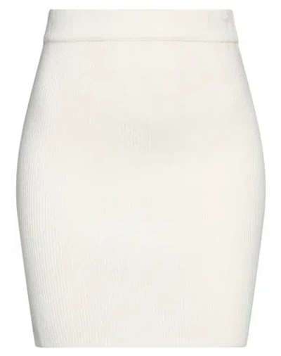 A Paper Kid Woman Mini Skirt Ivory Size M Viscose, Polyester, Polyamide In White