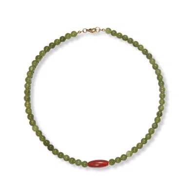 A Weathered Penny Women's Green / Red Wren Necklace In Green/red