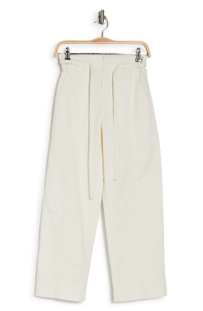 A.l.c Augusta Straight Leg Paperbag Ankle Pants In Canvas