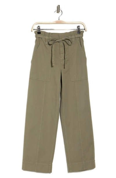 A.l.c Augusta Straight Leg Paperbag Ankle Pants In Dusty Olive
