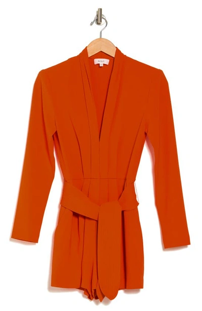 A.l.c Heston Tie Front Jumpsuit In Vivid Orange