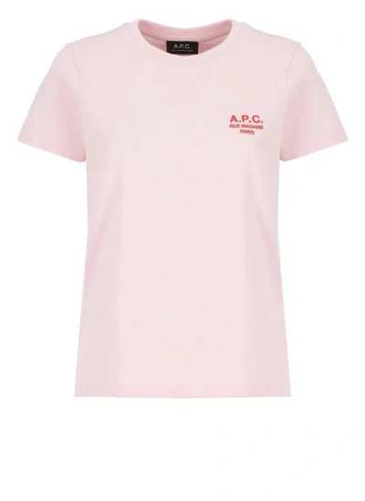 Apc Denise T-shirt In Blush Pink