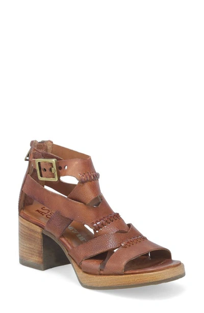 A.s.98 Alfred Ankle Strap Sandal In Whiskey