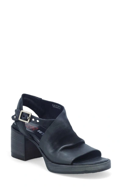 As98 Aston Ankle Strap Sandal In Black