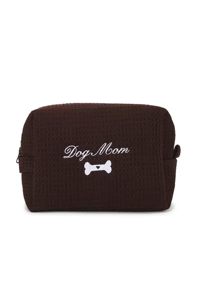 Abbode Dog Mom Waffle Pouch In Brown