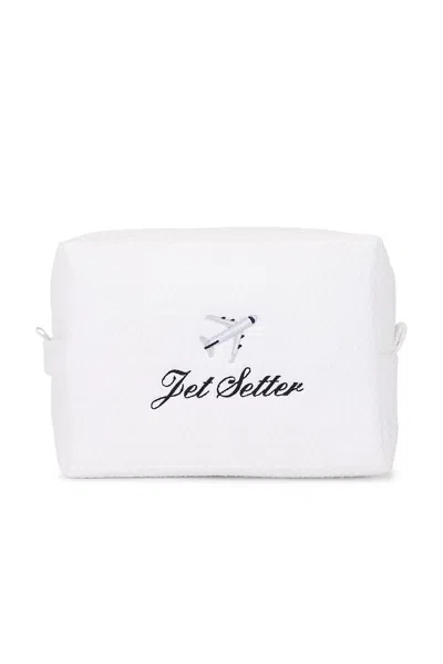 Abbode Jet Setter Waffle Pouch In White