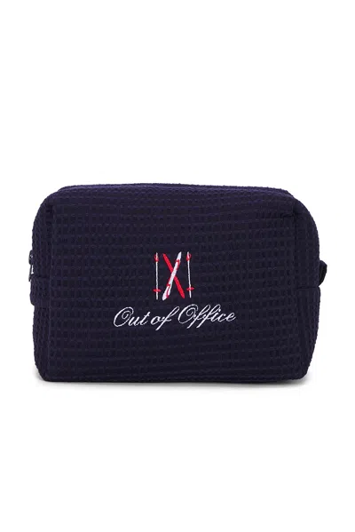 Abbode Ski Vacation Waffle Pouch In Blue