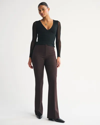 Abercrombie & Fitch Curve Love A&f Forme Bootcut Pant In Brown