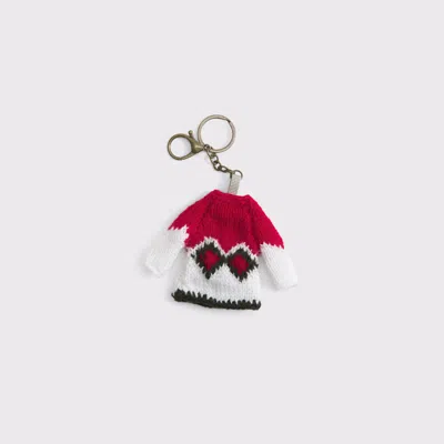 Abercrombie & Fitch Knitted Sweater Bag Charm In White