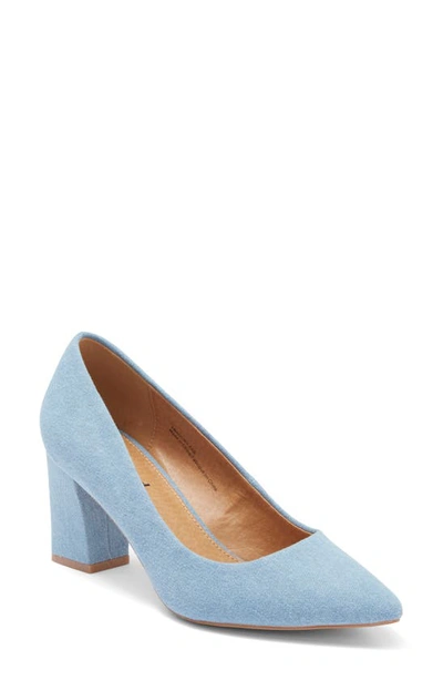 Abound Audry Block Heel Pump In Blue Medium Denim