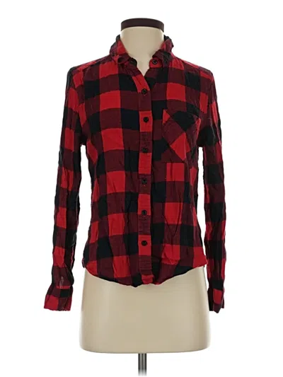 Pre-owned Abound Long Sleeve Button Down Shirt In Red
