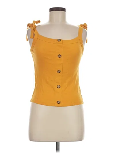 Pre-owned Abound Sleeveless Top Yellow Sweetheart Neckline Tops
