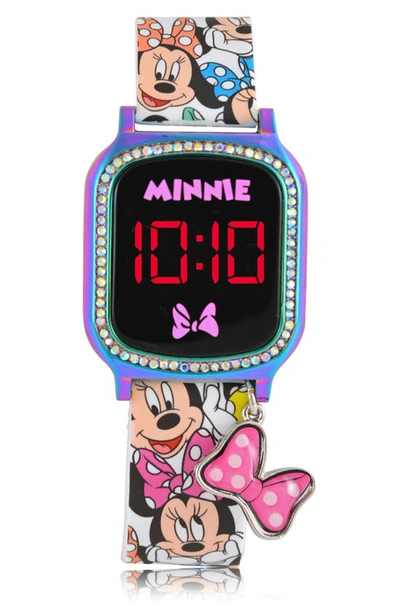 Accutime Kids'  Disney® Minnie Mouse Touchscreen Led Watch In Pink Multi