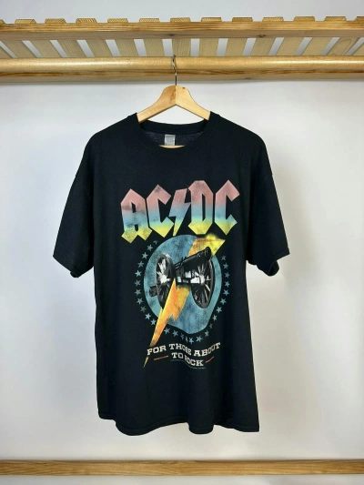 Pre-owned Acdc X Band Tees Ac/dc 2022 Merch Tour T-shirt In Black