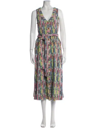 Pre-owned Ace & Jig Printed Midi Length Dress In Multicolor