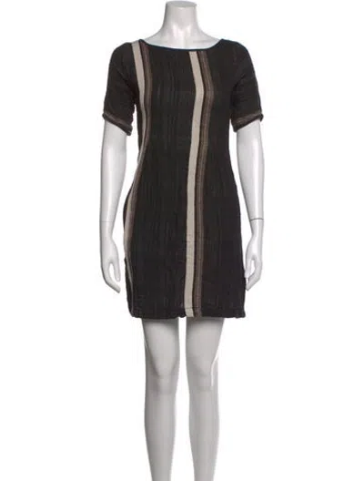 Pre-owned Ace & Jig Striped Mini Dress In Black