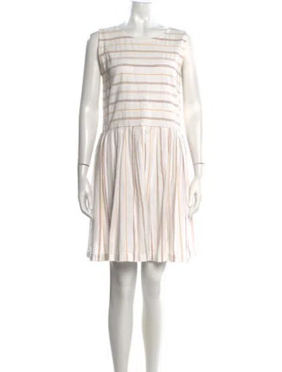 Pre-owned Ace & Jig Striped Mini Dress In Neutrals