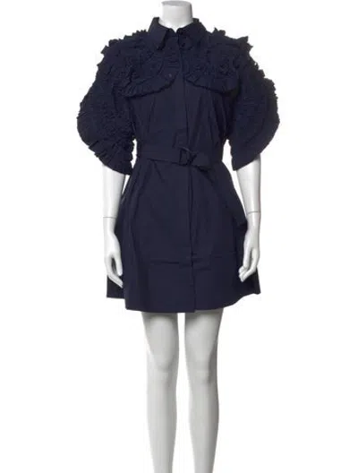 Pre-owned Acler Mini Dress W/ Tags In Blue