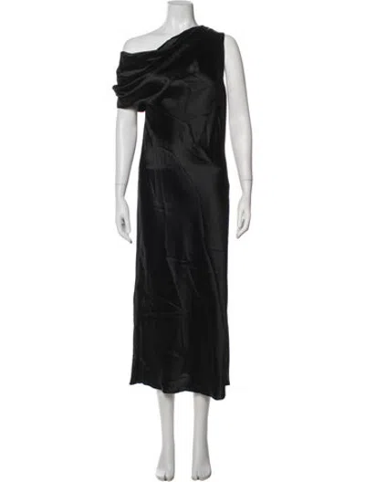 Pre-owned Acler One-shoulder Long Dress In Blue