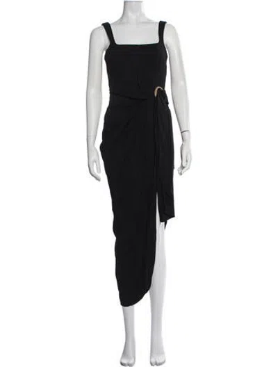 Pre-owned Acler Square Neckline Midi Length Dress In Blue