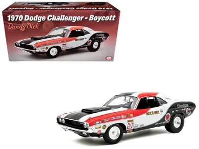 Acme 1970 Dodge Challenger "boycott - 'dandy' Dick Landy" White With Black And Red Stripes And Graphics L