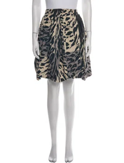 Pre-owned Acne Studios Animal Print Mini Skirt In Neutrals
