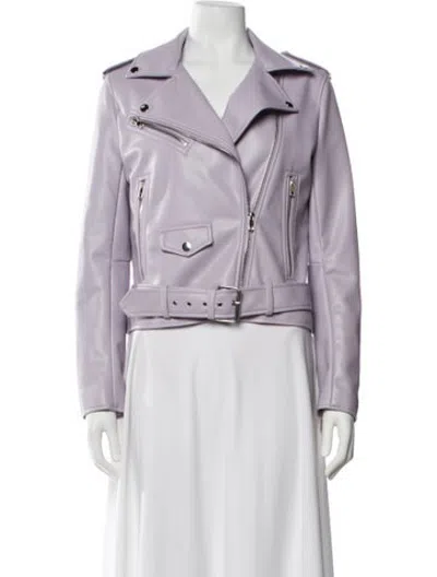 Pre-owned Acne Studios Biker Jacket In Purple