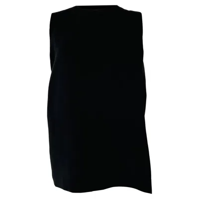 Pre-owned Acne Studios Boxy Sleeveless Blouse In Black Polyester