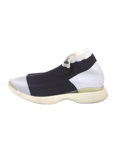Pre-owned Acne Studios Colorblock Pattern Sock Sneakers In Blue