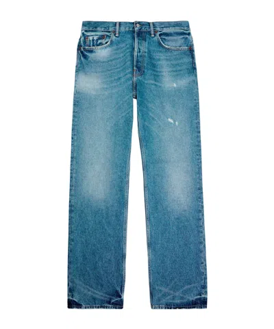 Acne Studios Cotton Straight Leg Jeans In Multi