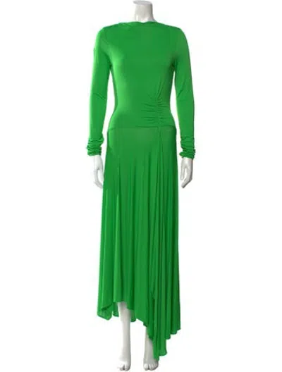 Pre-owned Acne Studios Crew Neck Long Dress In Green