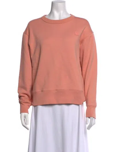 Pre-owned Acne Studios Crew Neck Long Sleeve Sweatshirt In Pink