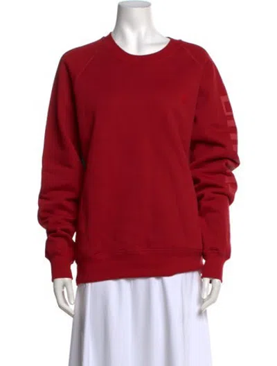 Pre-owned Acne Studios Crew Neck Long Sleeve Sweatshirt In Red