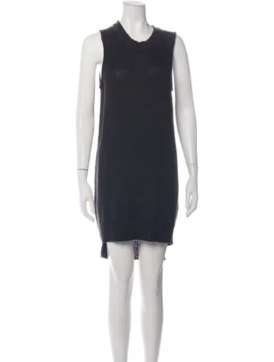 Pre-owned Acne Studios Crew Neck Mini Dress In Black