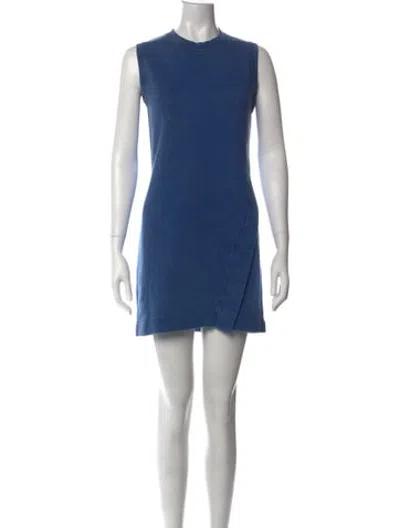 Pre-owned Acne Studios Crew Neck Mini Dress In Blue