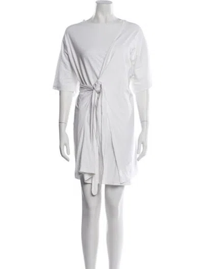 Pre-owned Acne Studios Crew Neck Mini Dress In White