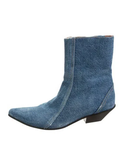 Pre-owned Acne Studios Denim Boots In Blue
