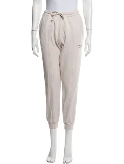 Pre-owned Acne Studios Embroidered Accent Sweatpants In Neutrals