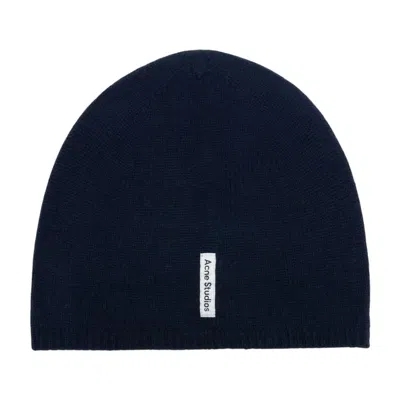 Acne Studios Fitted Beanie In Blue