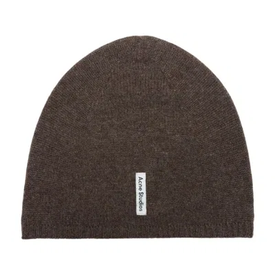 Acne Studios Fitted Beanie In Brown