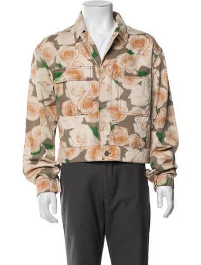 Pre-owned Acne Studios Floral Print Jacket In Neutrals