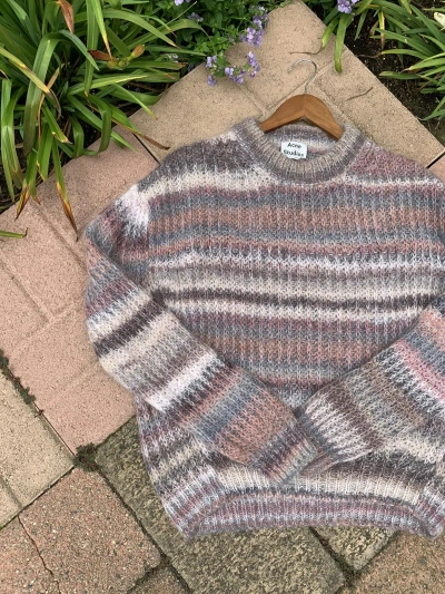 Pre-owned Acne Studios Grail  Italian Gradient Mohair Sweater In Multicolor