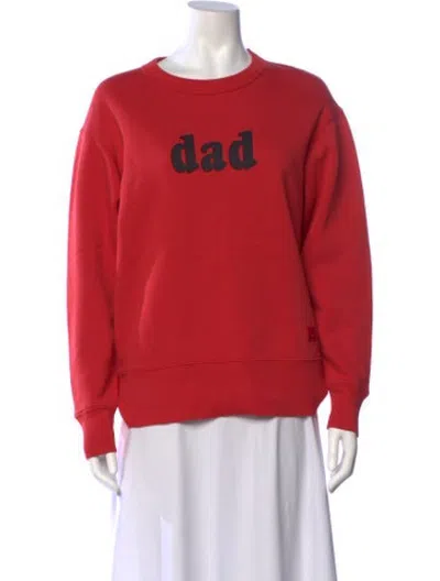 Pre-owned Acne Studios Graphic Print Crew Neck Sweatshirt In Pink