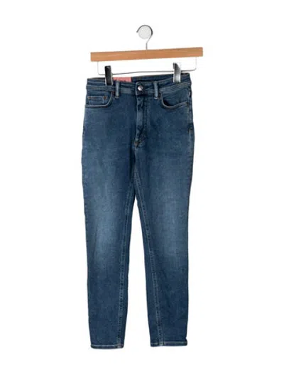 Pre-owned Acne Studios High-rise Skinny Leg Jeans In Blue
