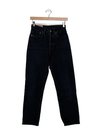 Pre-owned Acne Studios High-rise Straight Leg Jeans In Black